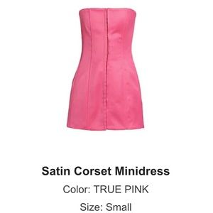 Danielle Guizio Satin Corset Mini Dress